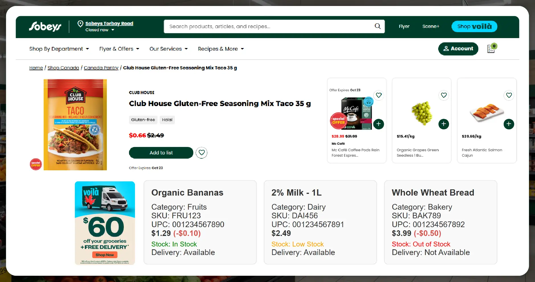 Web Scraping Grocery Listings and Pricing Data